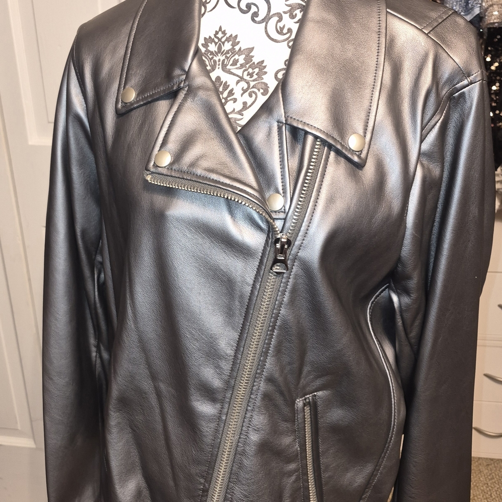 Torrid Metallic Leather Jacket